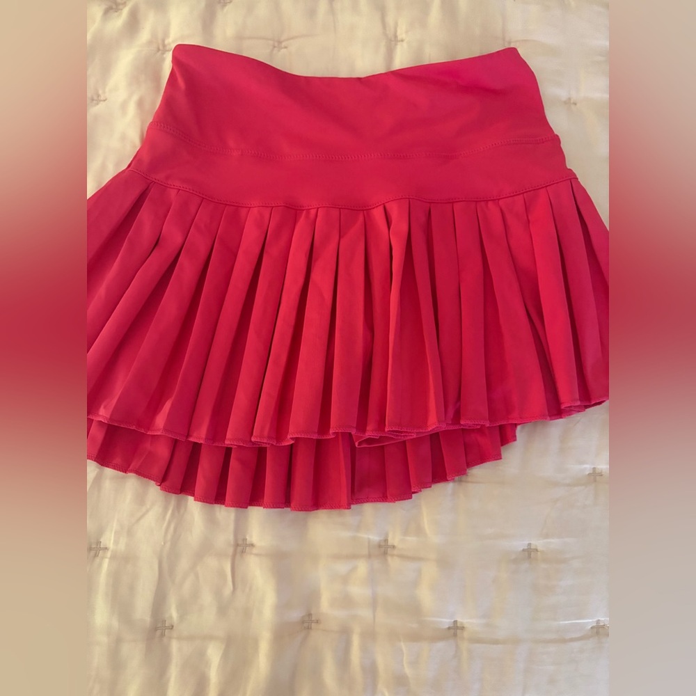 Hot Pink Gold Hinge Tennis Skirt